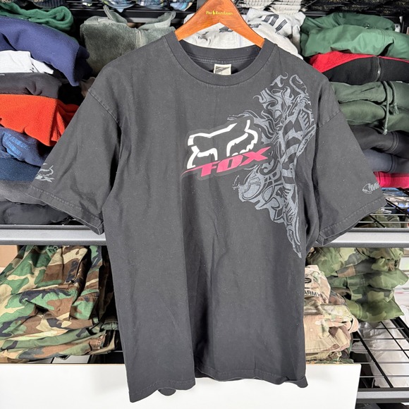 Fox Racing Other - Y2K Mens Black Fox Racing Graphic T Shirt XL Moto Cross MX Gear Apparel